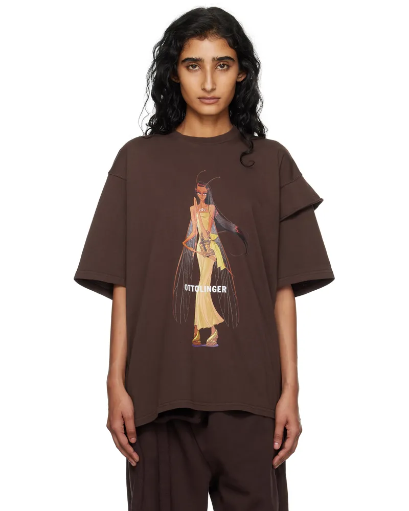 OTTOLINGER Brown Deconstructed Boxy T-shirt Brw