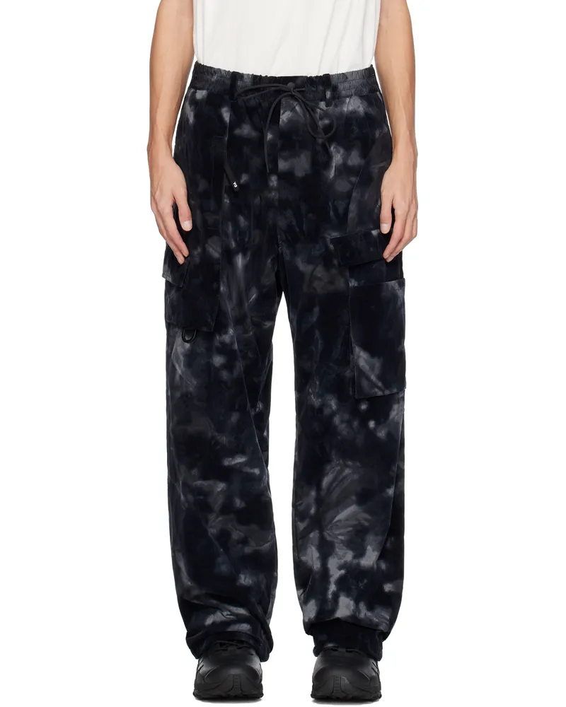 Y-3 Black Allover Print Nylon Shell Cargo Pants