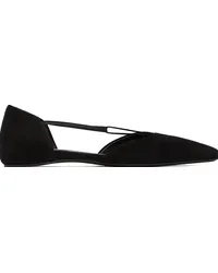 Totême Black 'The Suede T-Strap' Ballerina Flats Black