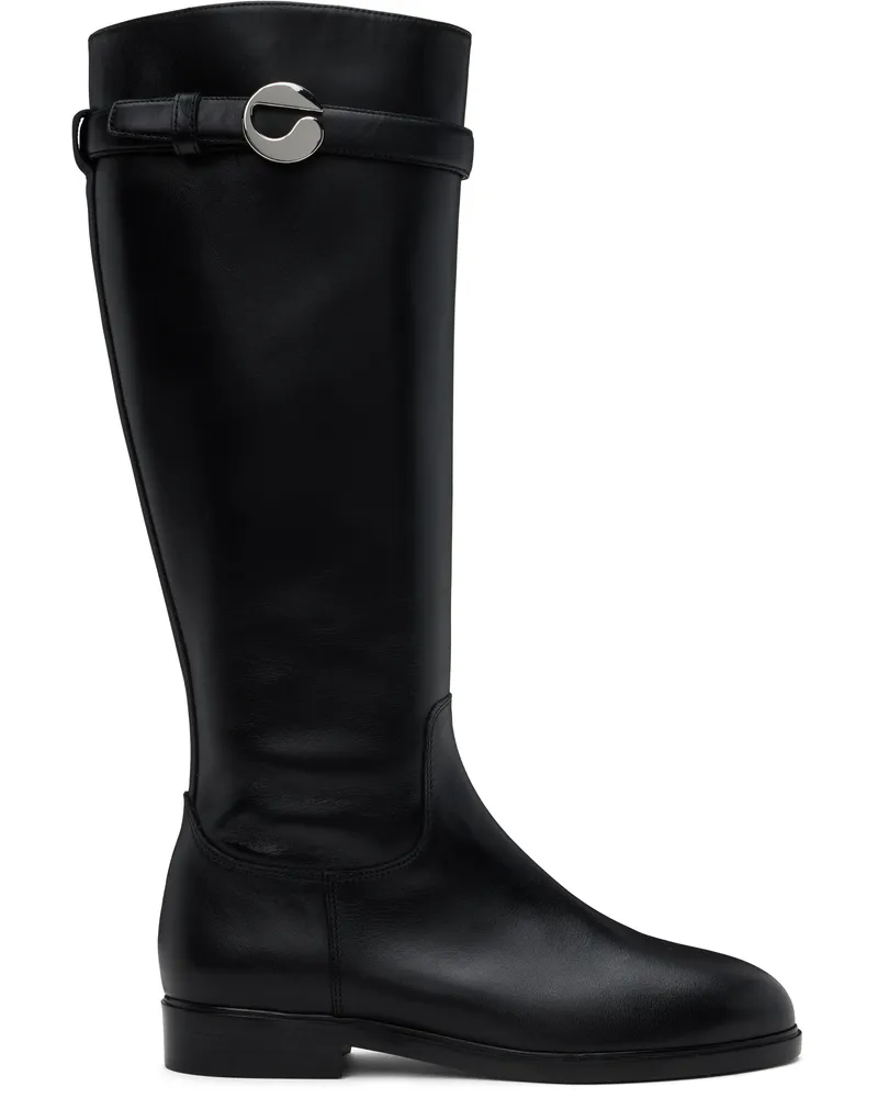 COPERNI Black Cavalier Flat Tall Boots Black