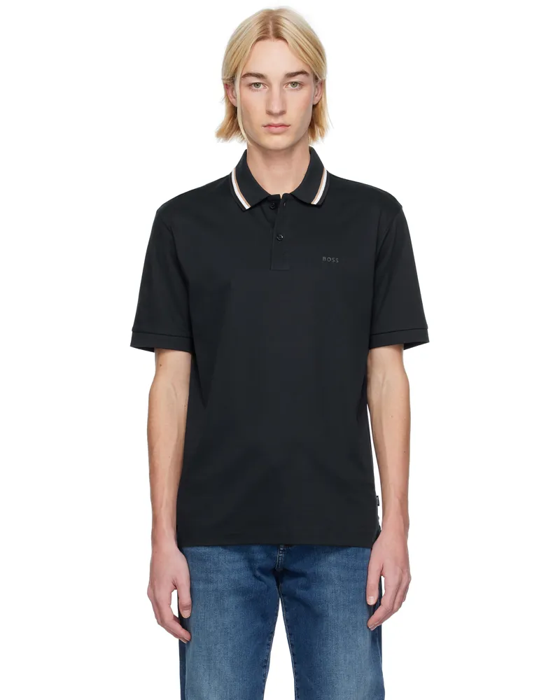 HUGO BOSS Navy Slim-Fit Polo 404-dark