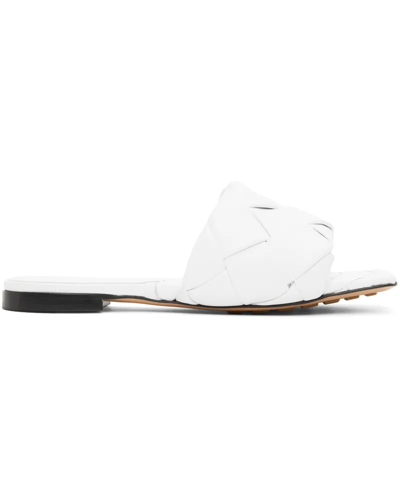 Bottega Veneta White Intrecciato Lido Flat Sandals 9122
