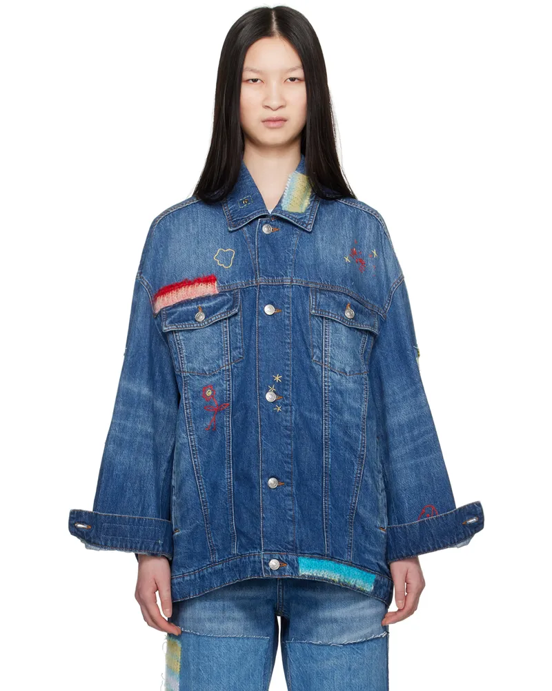 Marni Blue Oversized Denim Jacket Sdb50