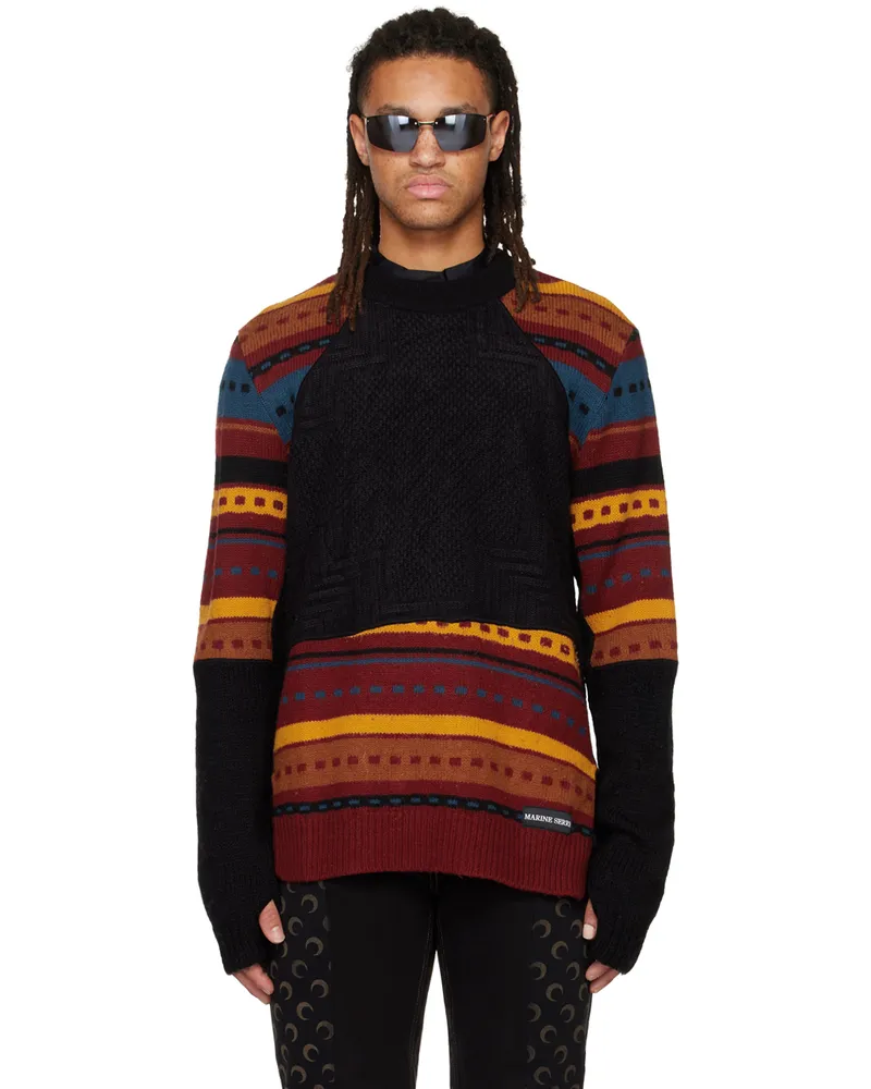 Marine Serre Multicolor Paneled Sweater 10