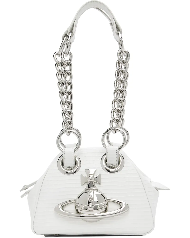 Vivienne Westwood White Archive Orb Chain Handbag A401