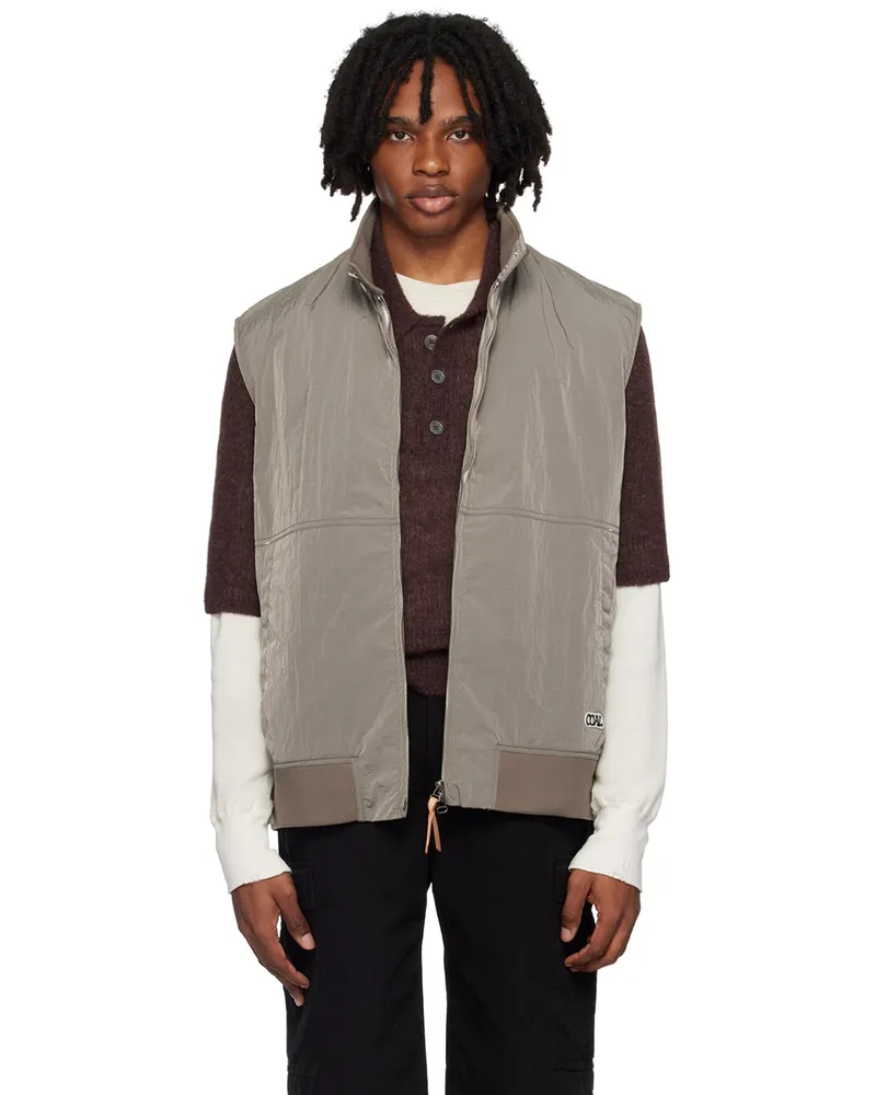 nanamica Beige Zip-Up Vest Be