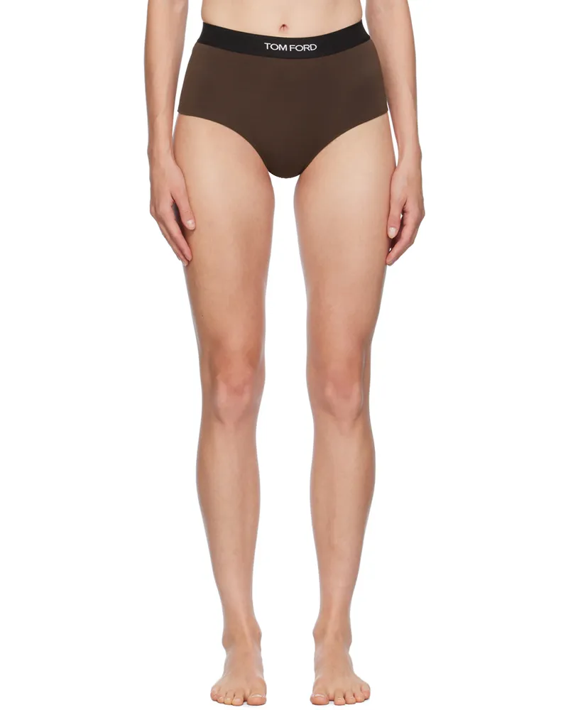 Tom Ford Brown Modal Signature Briefs Kb915