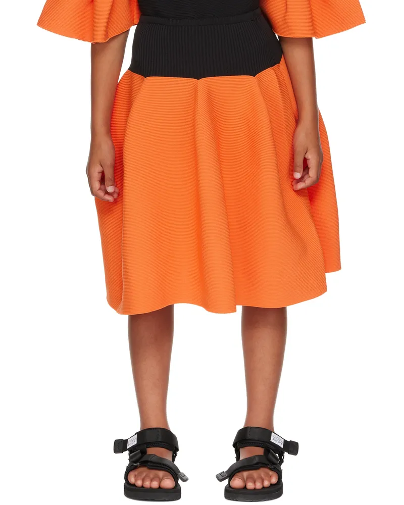 CFCL Kids Black & Orange Pottery Kid 1 Skirt Black-orange