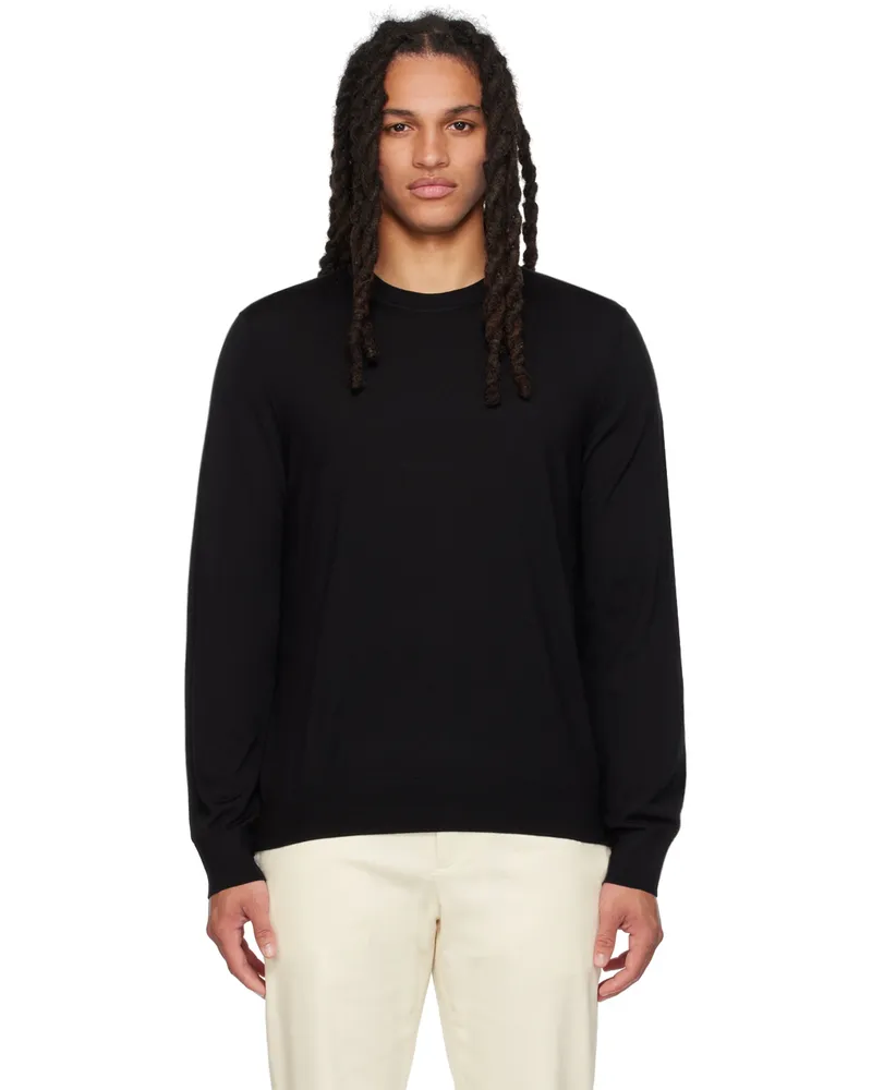 Theory Black Crewneck Sweater Black