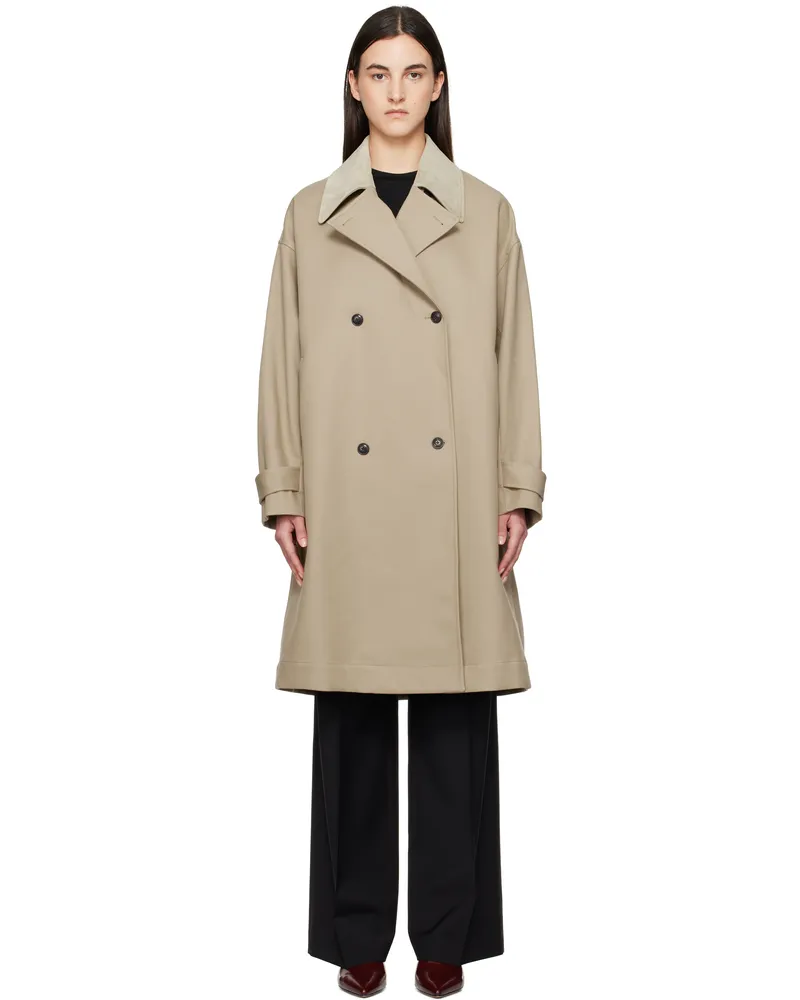 Róhe Beige Suede Collar Garden Trench Coat 272_397