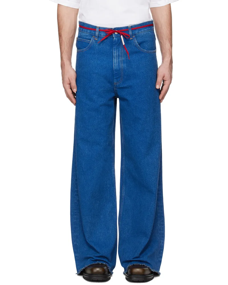 Marni Blue Low-Rise Jeans Bdb60