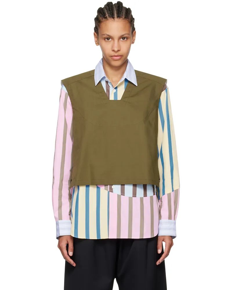 Comme des Garçons Khaki Cutout Vest 2