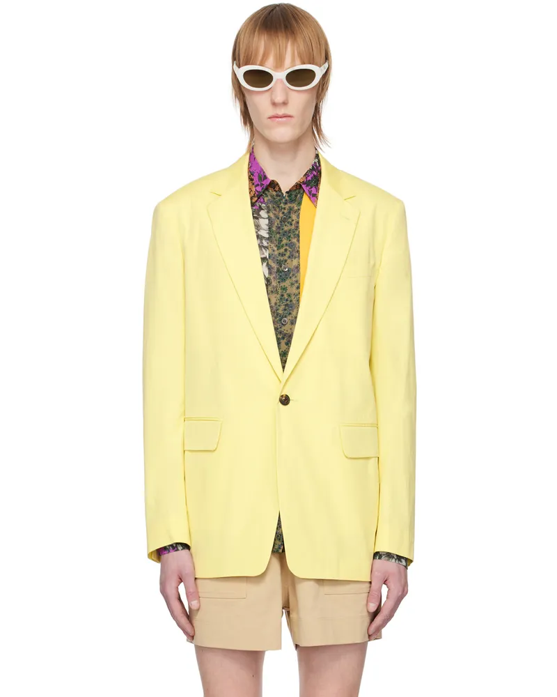 Dries van Noten Yellow Notched Blazer 202