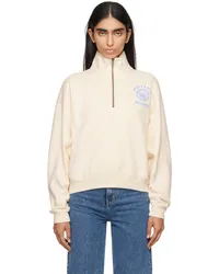 SPORTY & RICH Off-White Emblem Sweatshirt Coconut