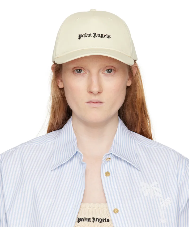 Palm Angels Off-White Logo Cap White