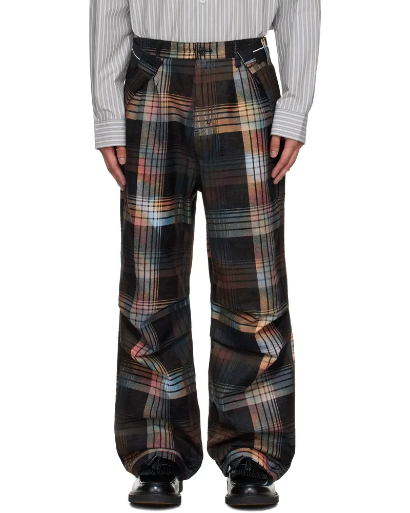 Andersson Bell Multicolor Burn-Out Check-Out Trousers Mul