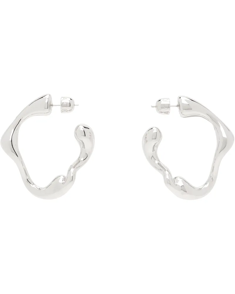 Maria Black Silver Splash Hoop Small Earrings Sterling