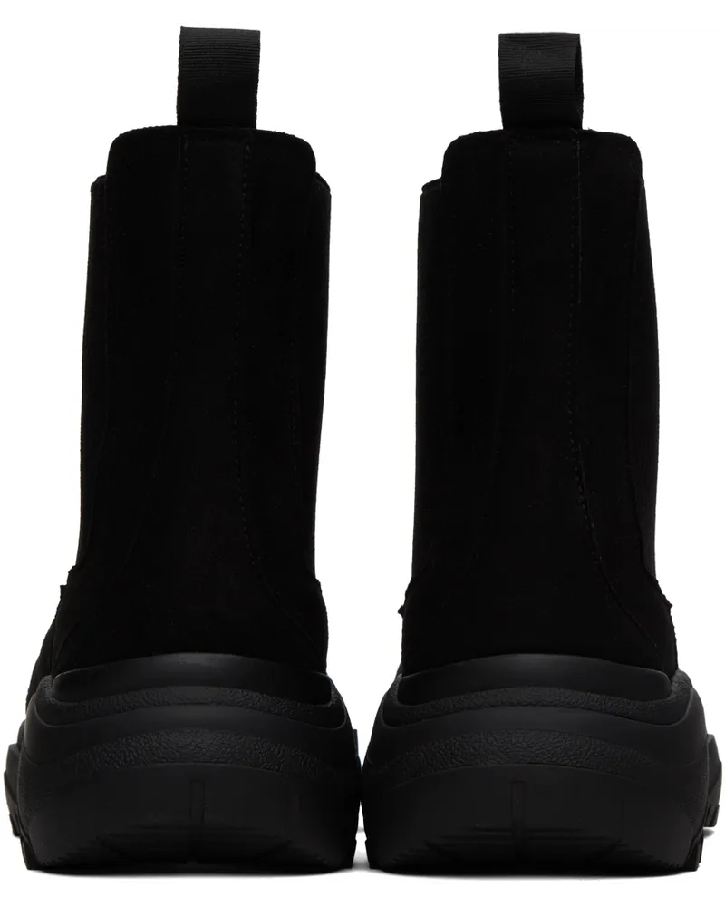 Black faux suede chelsea boots online