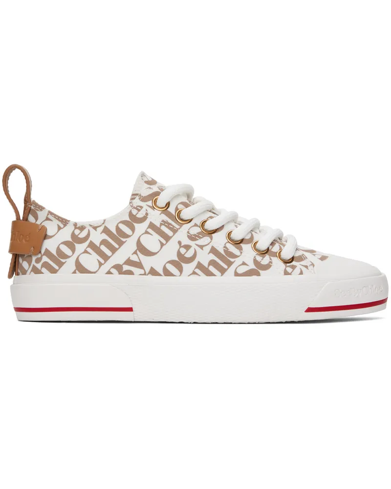 See by Chloé White & Taupe Aryana Sneakers 139