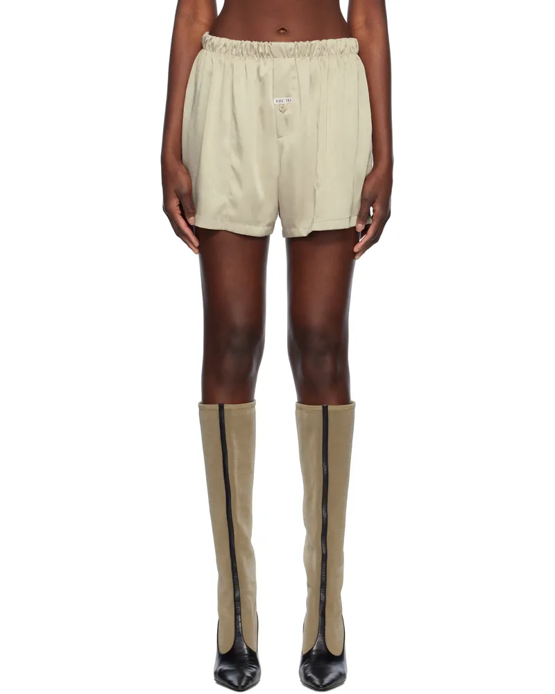 RECTO Beige Summer Night Shorts Sepia