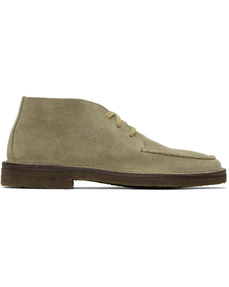 Drake's Beige Crosby Moc-Toe Chukka Boots Sand
