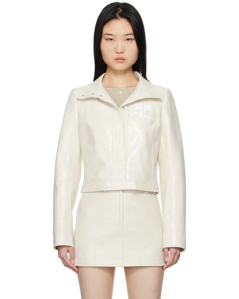 Courrèges Off-White Reedition Vinyl Jacket 0011