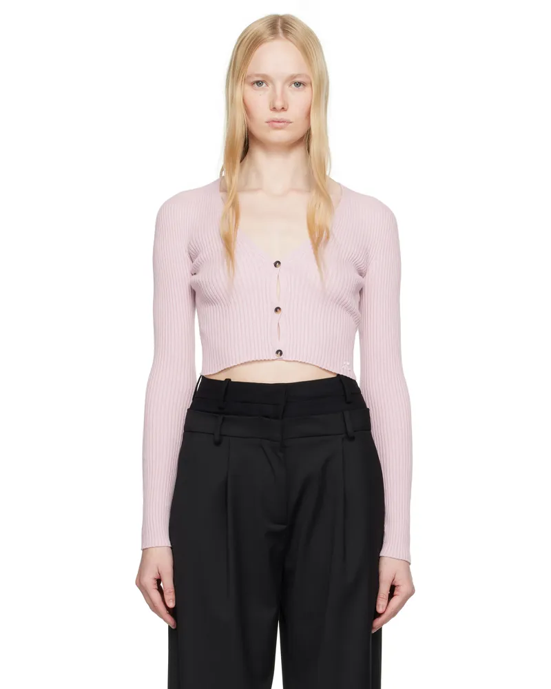 Courrèges Pink Solar Light Rib Cardigan 6017