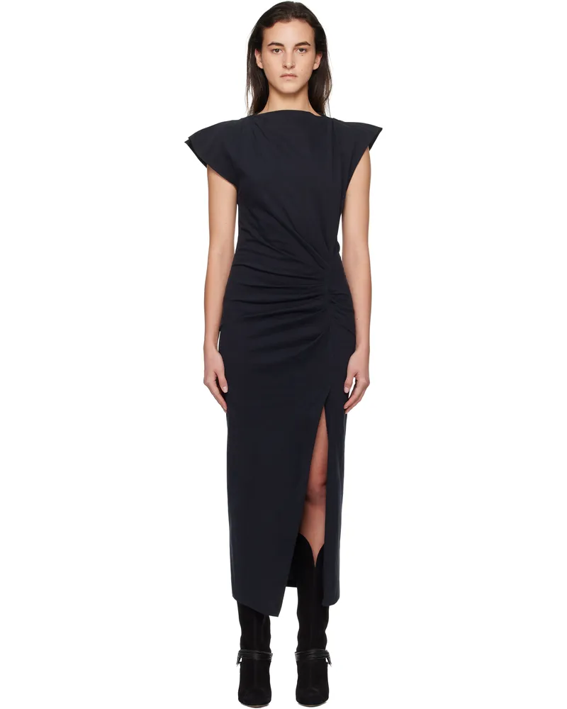 Isabel Marant Black Nadela Midi Dress Black