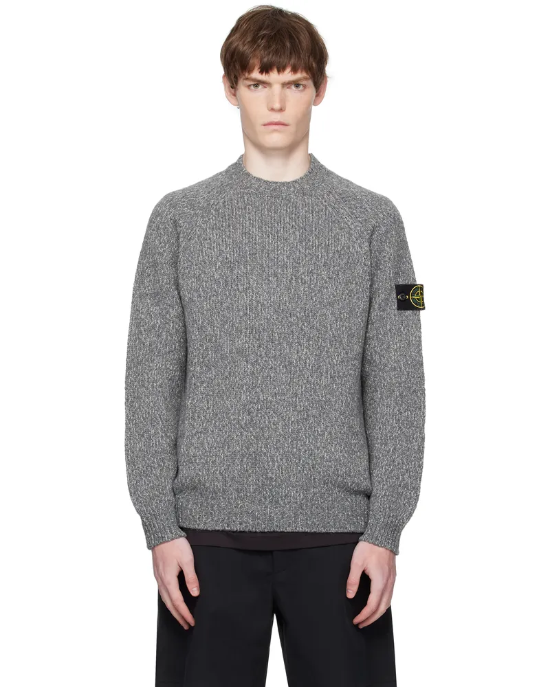 Stone Island Gray 5100050 Crew Neck Sweater V0m6b