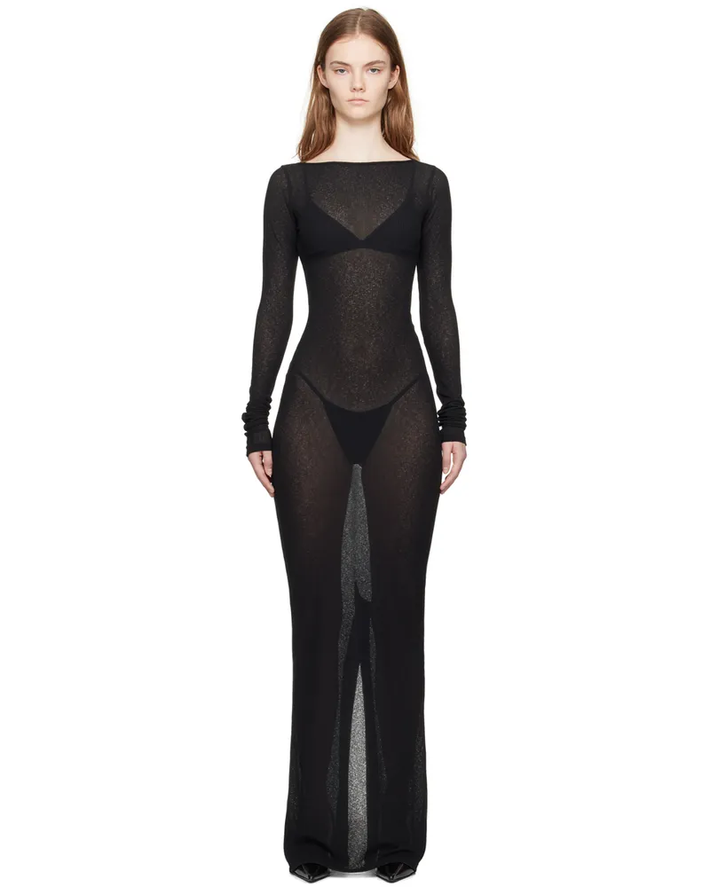 RHUDE SSENSE Exclusive Black Maxi Dress 0372