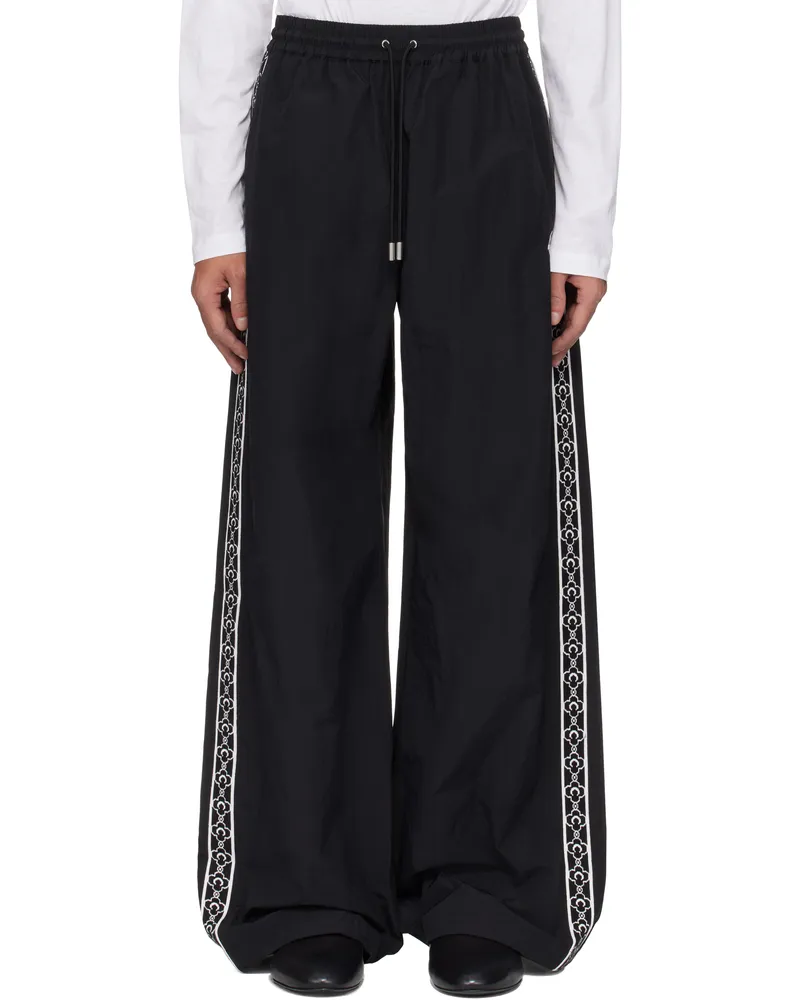 Marine Serre Black Recycled Nylon Track Sweatpants Bk99