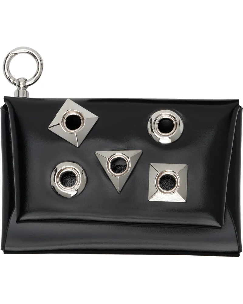 Toga Black Metal Motif Card Holder Black