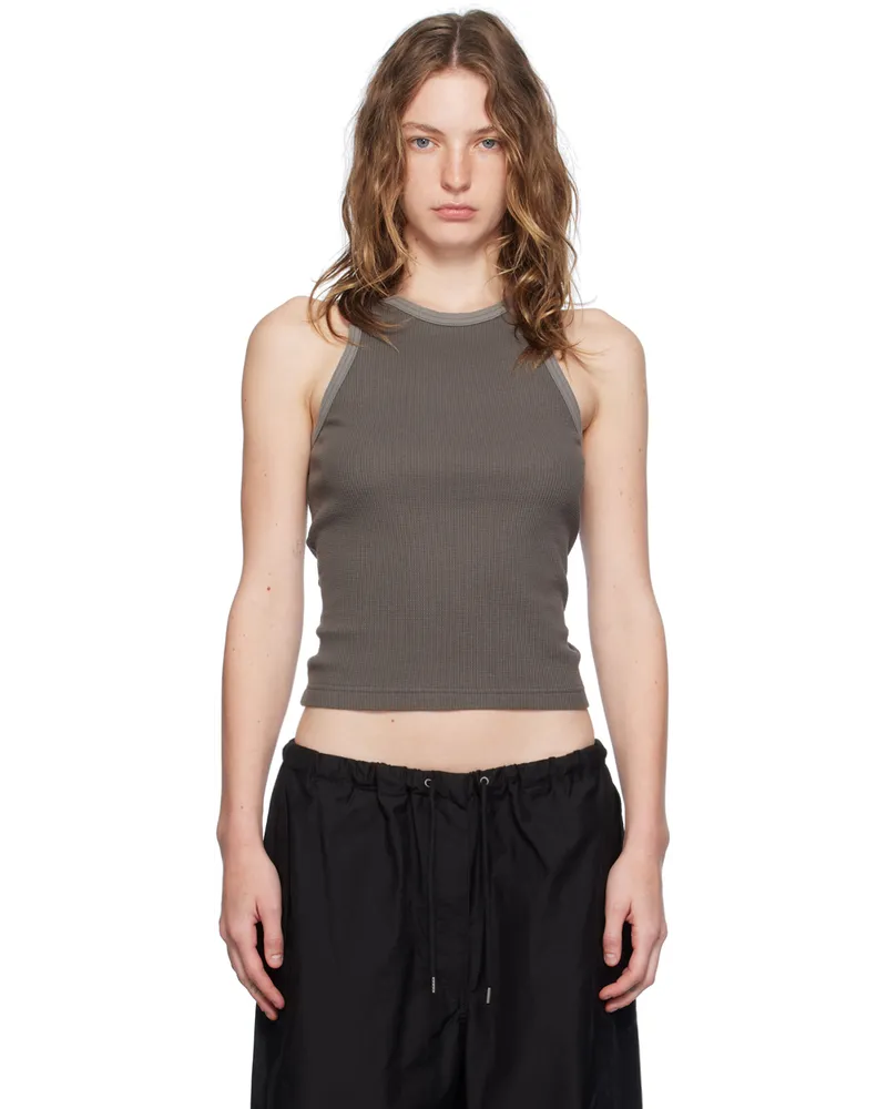 Acne Studios Gray Garment-Dyed Tank Top Djo