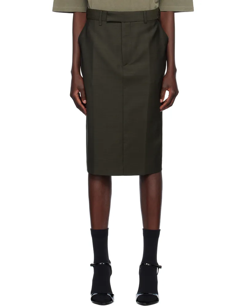 Martine Rose Green Jockstrap Midi Skirt Grn
