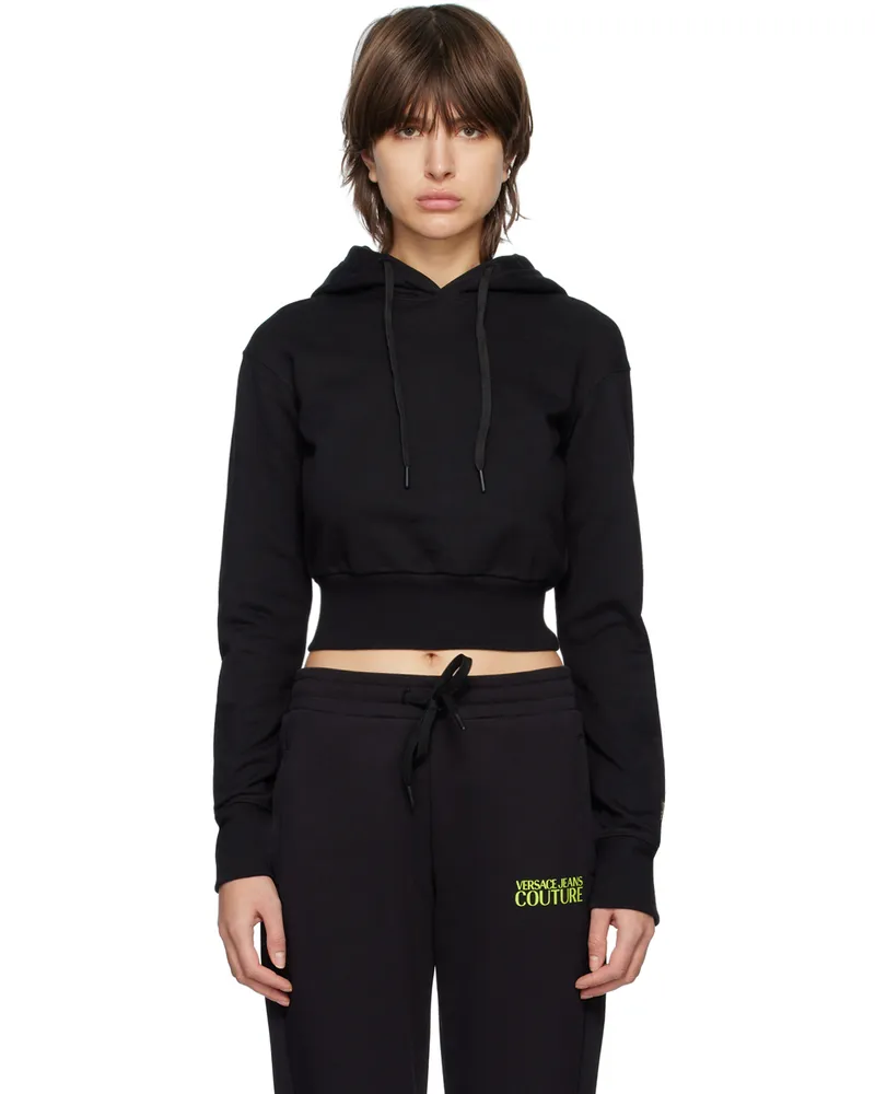 Versace Jeans Black Drawstring Hoodie E899