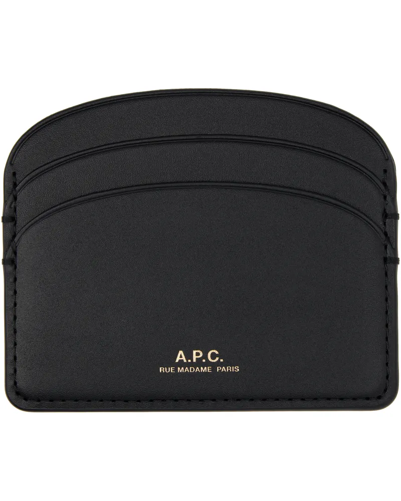 A.P.C. Black Demi-Lune Card Holder Lzz