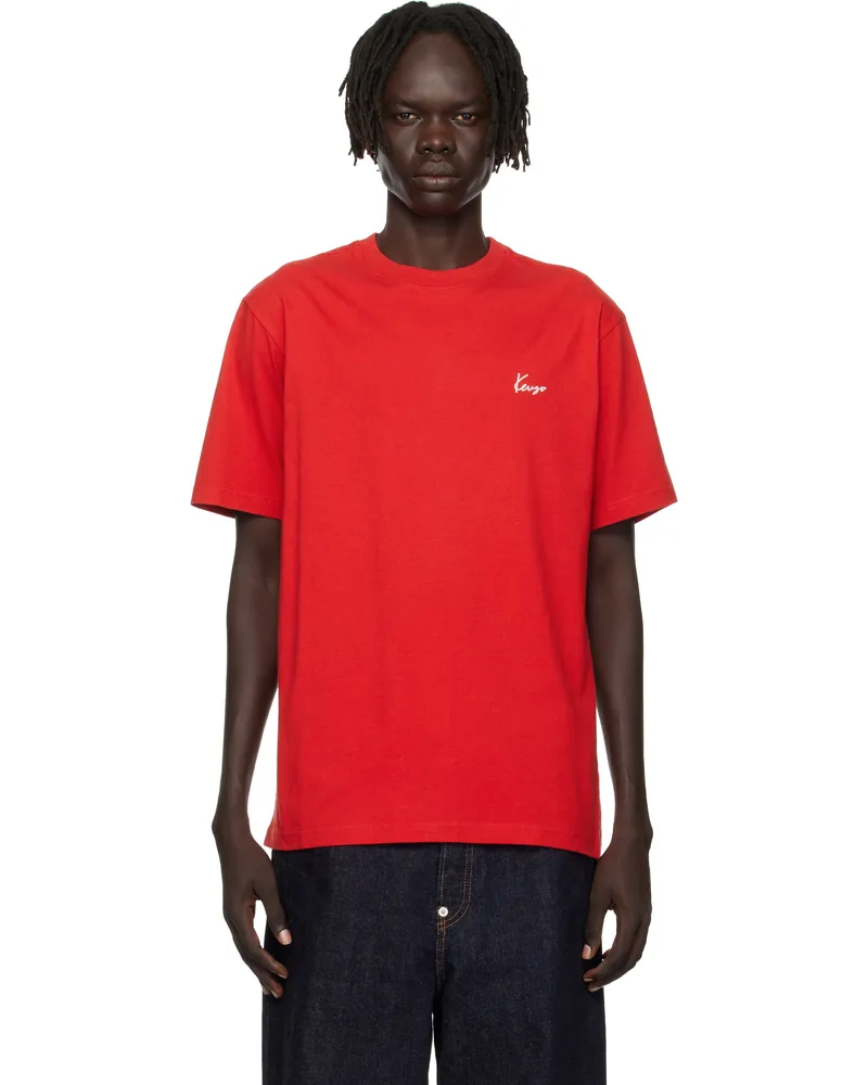 Kenzo Red Kenzo Paris 'KENZO Archive Bouquet' T-shirt Carmine