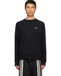 Balmain Black Flocked Sweatshirt Eab