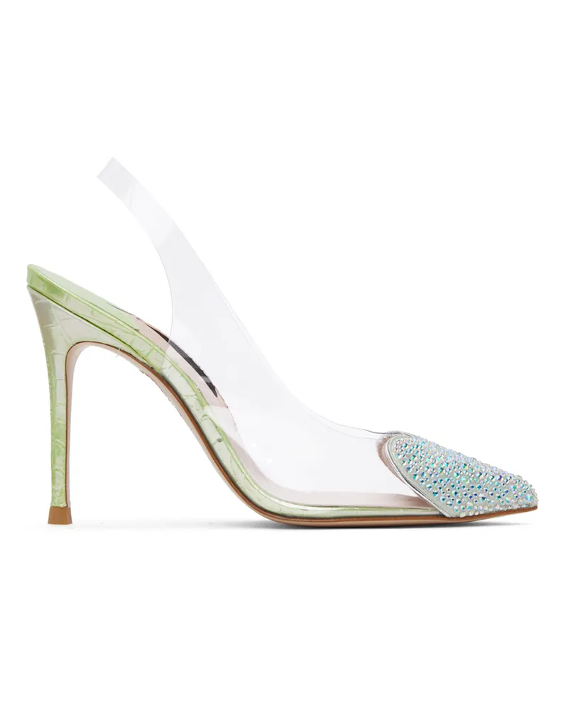 Sophia Webster Green Amora Slingback Heel Mint