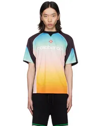 Casablanca Paris Multicolor Pastel Gradient Football T-Shirt Gradient