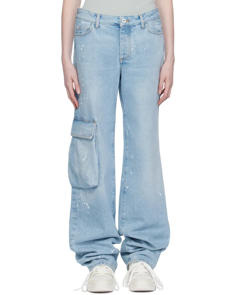 OFF-WHITE Blue Toybox Jeans Light
