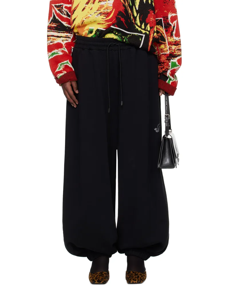LU'U DAN Black Baggy Bontan Lounge Pants Black