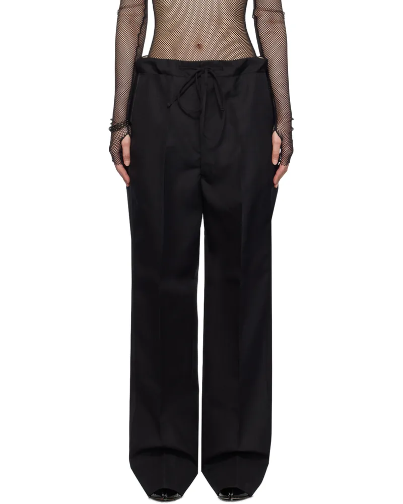 Maison Margiela Black Waist Tie Trousers 900