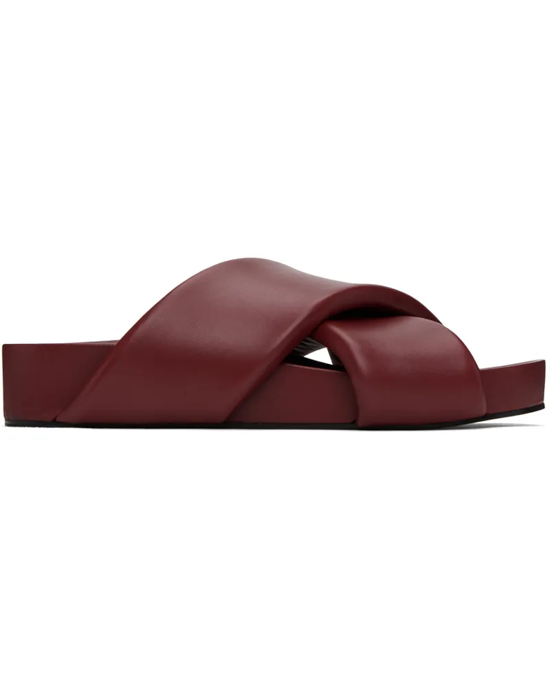 Jil Sander Red Padded Slides 607