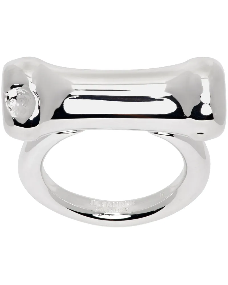 Jil Sander Silver Band Ring 45