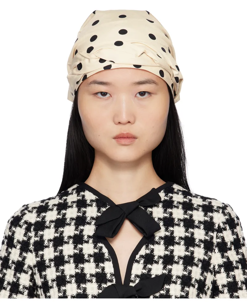 Valentino Garavani Off-White Polka Dot Bandana Cvf