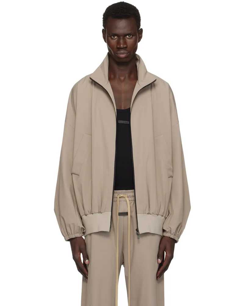 Fear of God Taupe Nylon Vented Track Jacket Deer