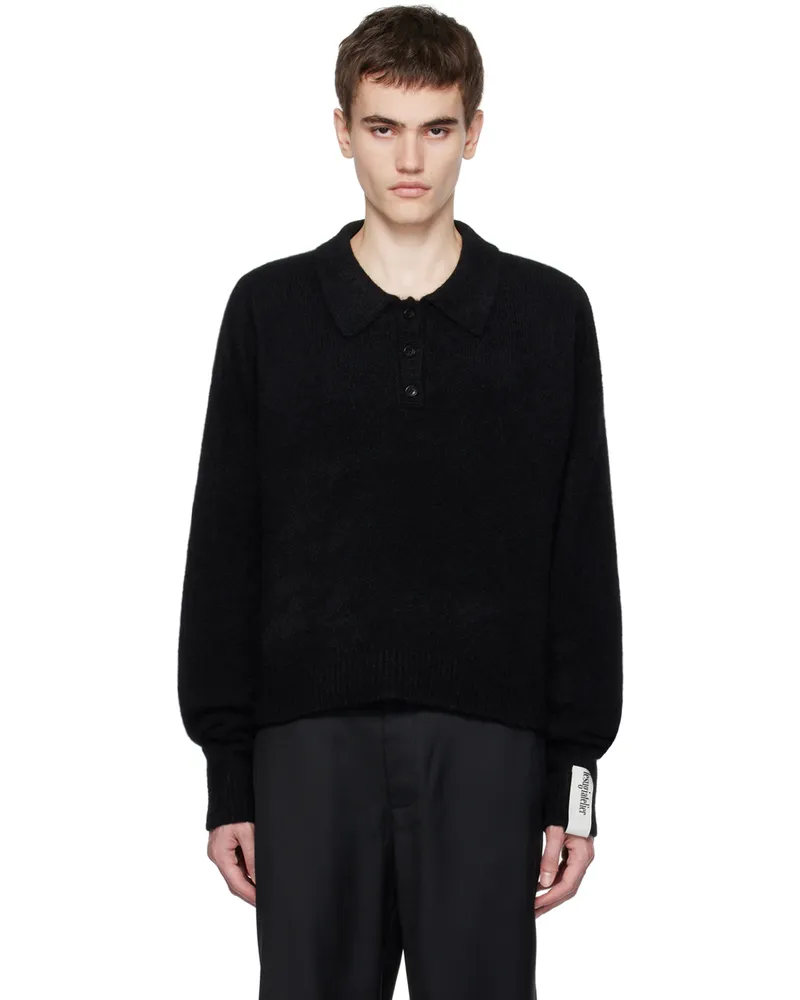 lesugiatelier Black Button Polo Black