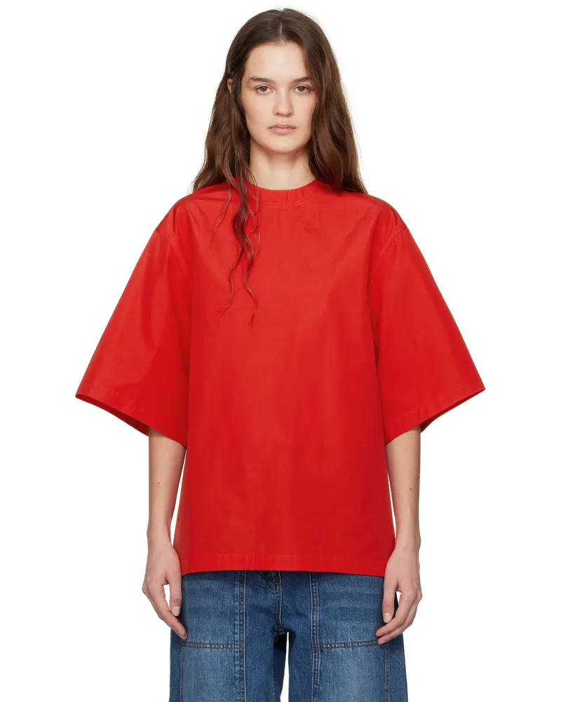 Co Red Oversized Poplin T-shirt 621