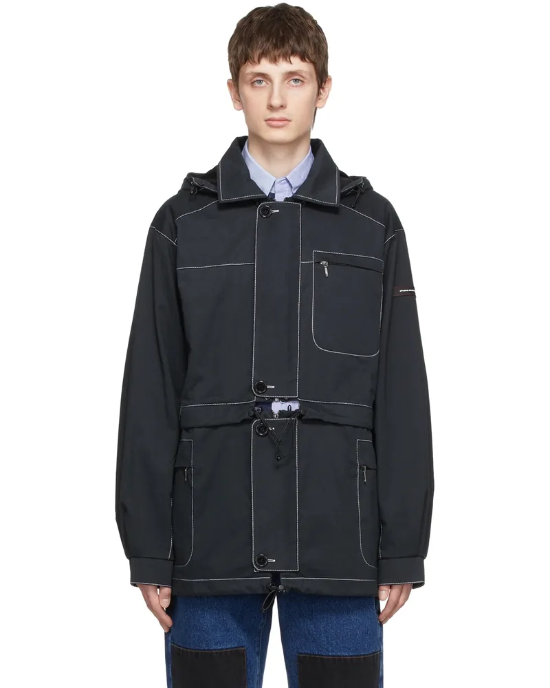 Palmer Black Cotton Jacket Black